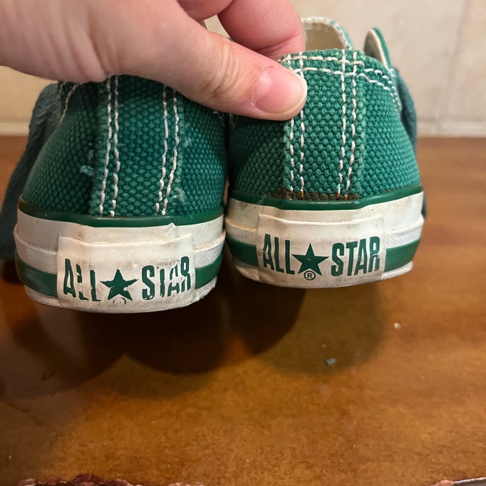 Converse All Star Green Canvas Sneakers - Picture 3 of 5